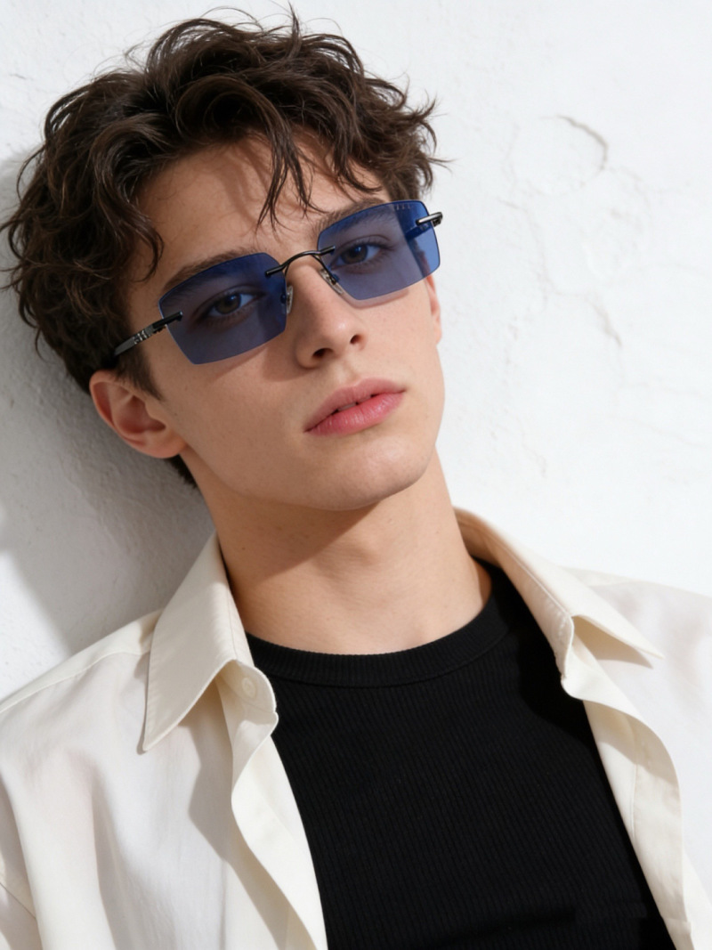 Солнцезащитные очки PRADA мужские без оправы P9278