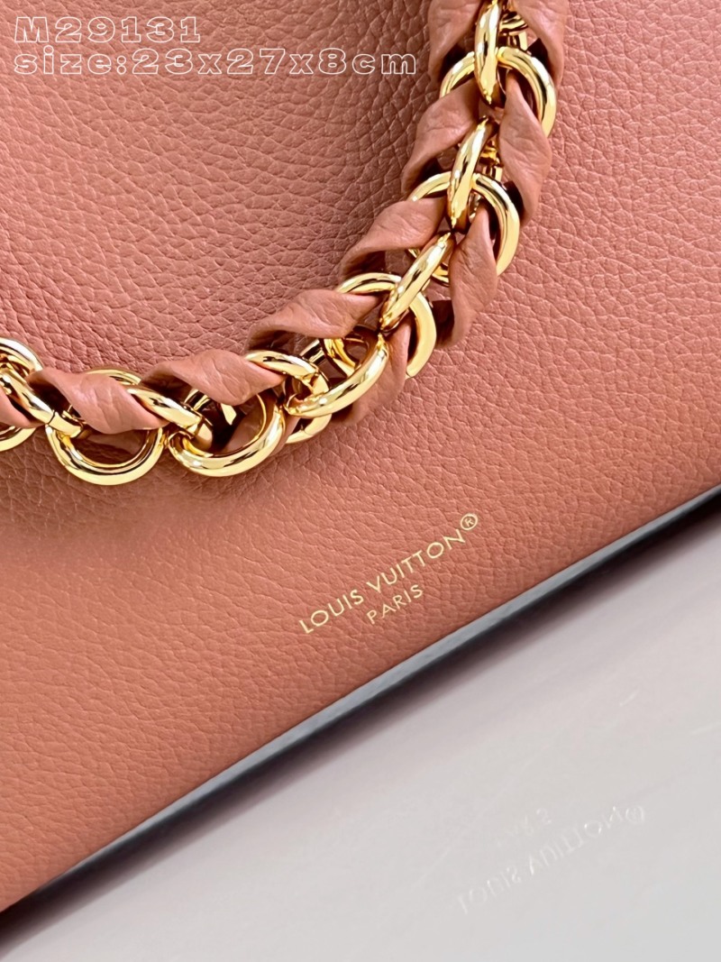 Сумка Louis Vuitton Noé Trunk кораллового цвета с цепочкой