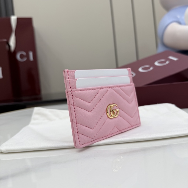 Картхолдер Gucci розовый с логотипом GG