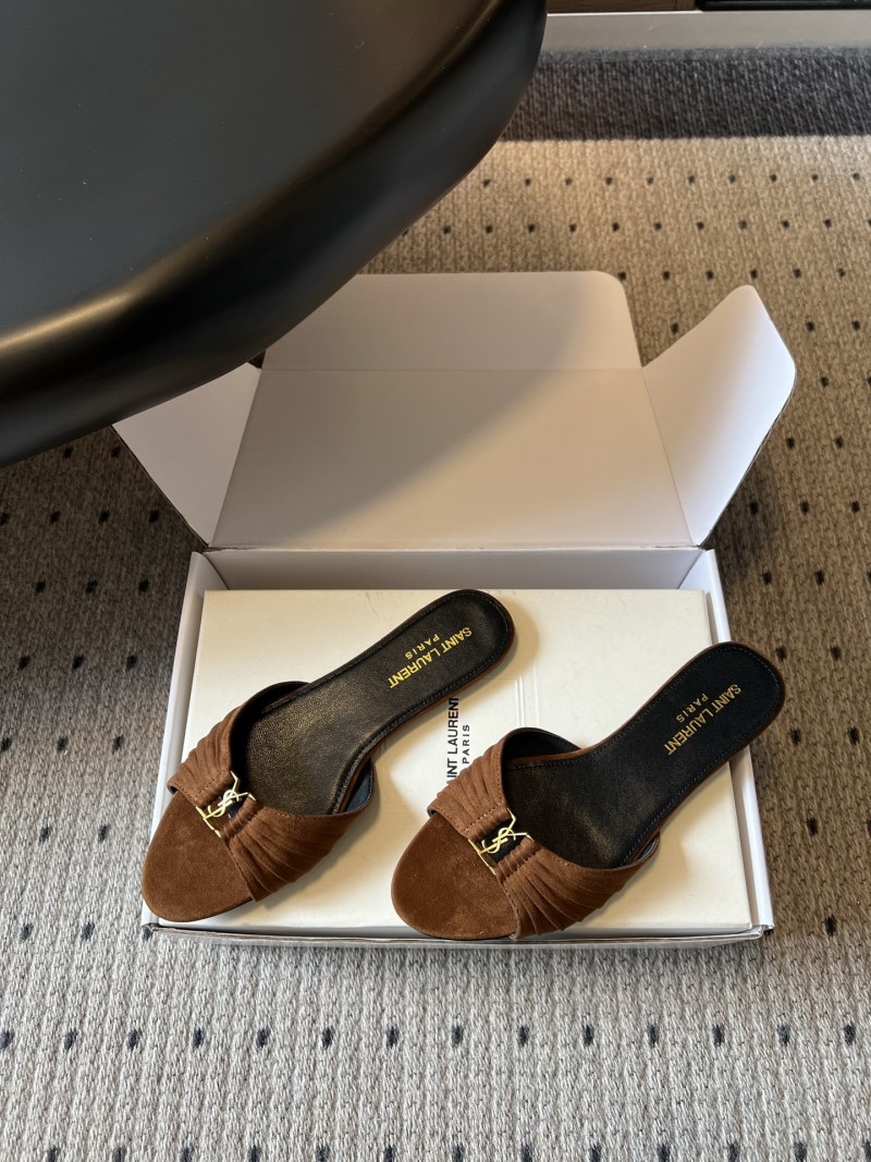Босоножки женские Saint Laurent складчатые с пряжкой
