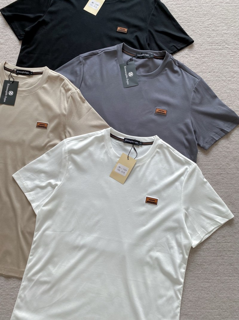 Мужская футболка Ermenegildo Zegna с коротким рукавом и круглым вырезом