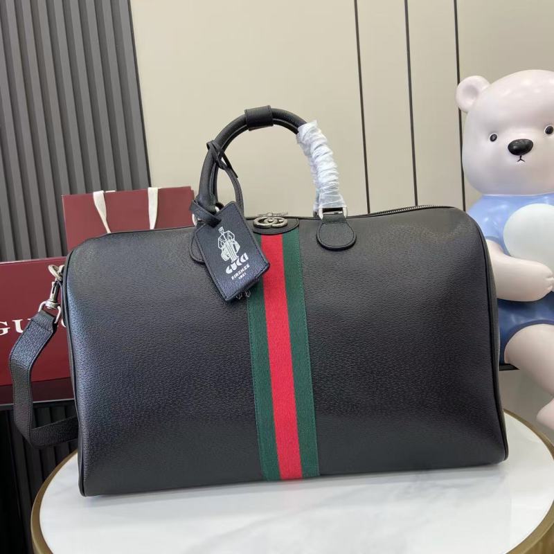 Путевая сумка Gucci с красно-зеленой полосой