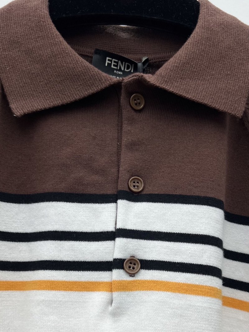 Вязаная рубашка polo Fendi