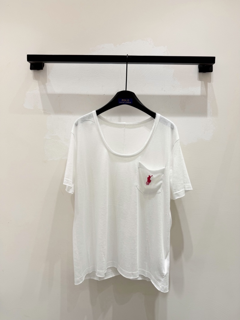 Футболка Polo Ralph Lauren белая с карманом