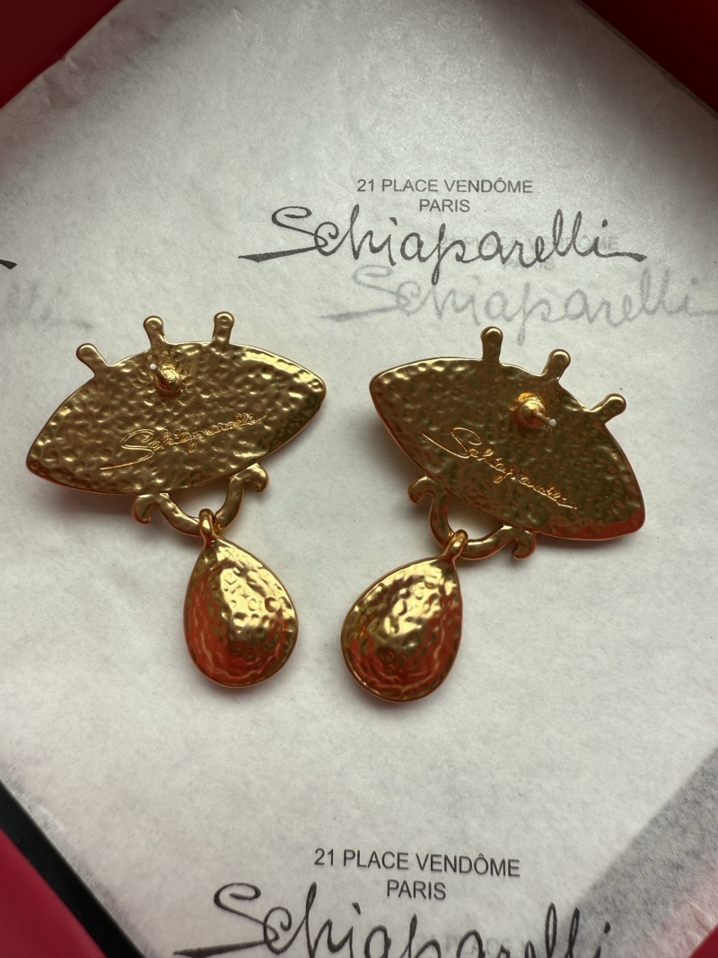 Серьги в виде глаз с кристаллами Schiaparelli