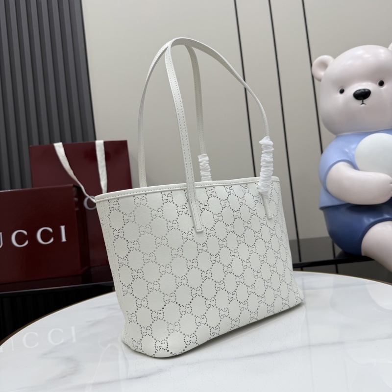 Сумка-тоут Gucci белого цвета с принтом
