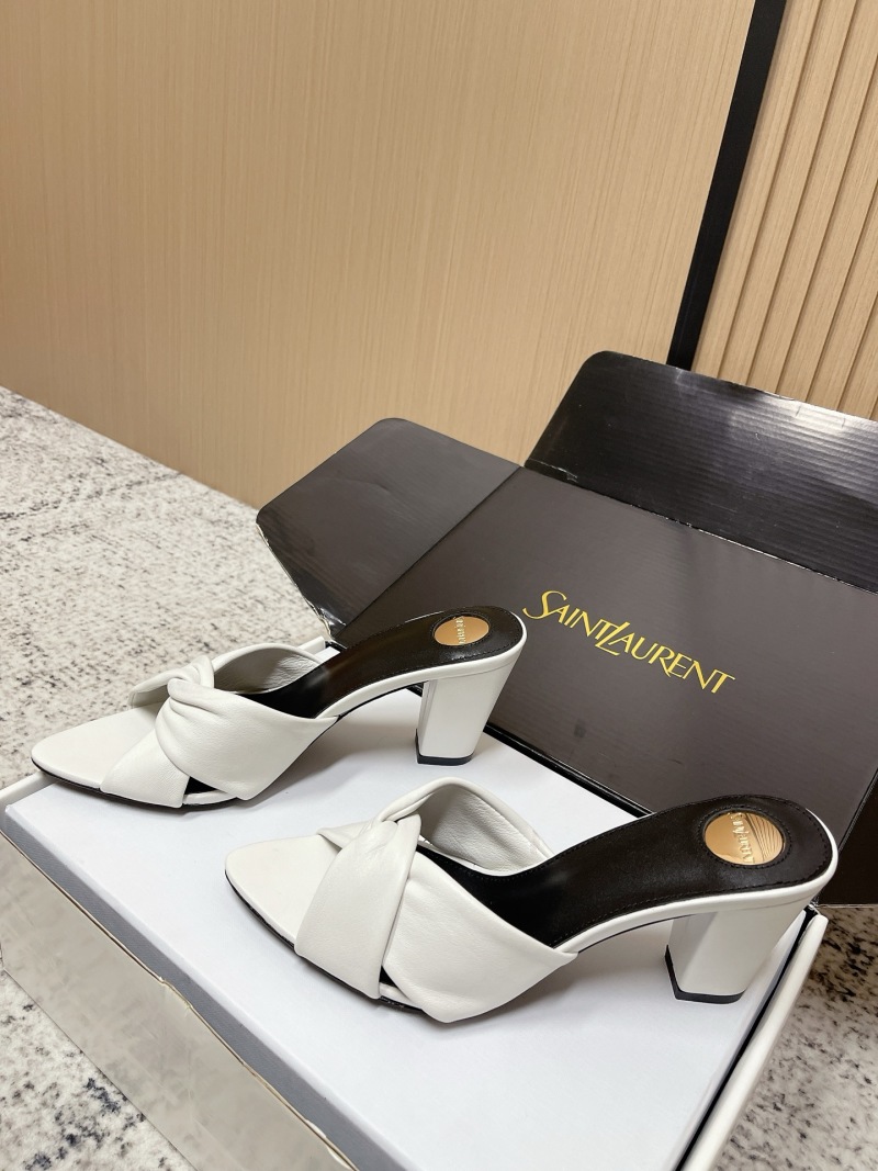 Мюли Saint Laurent женские кожаные