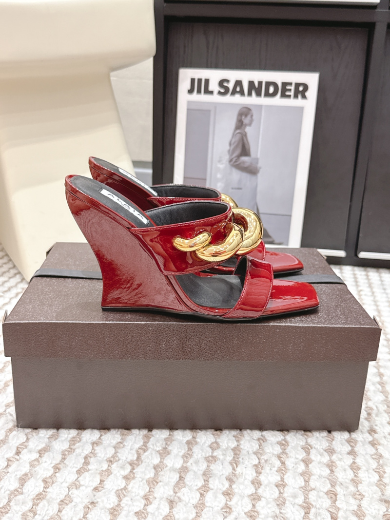 Мюли ALAIA женские, лаковая кожа, красно-золотые Alaïa