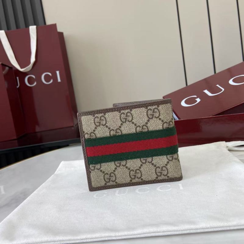 Портмоне Gucci с монограммой и полосой
