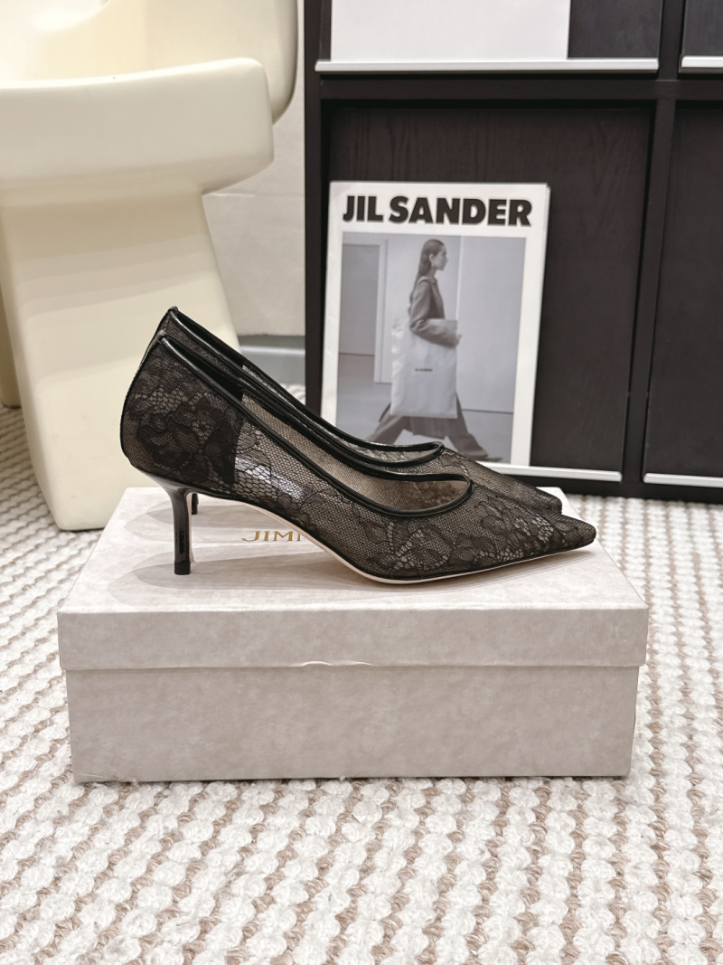 Женские туфли Jimmy Choo черные кружевные