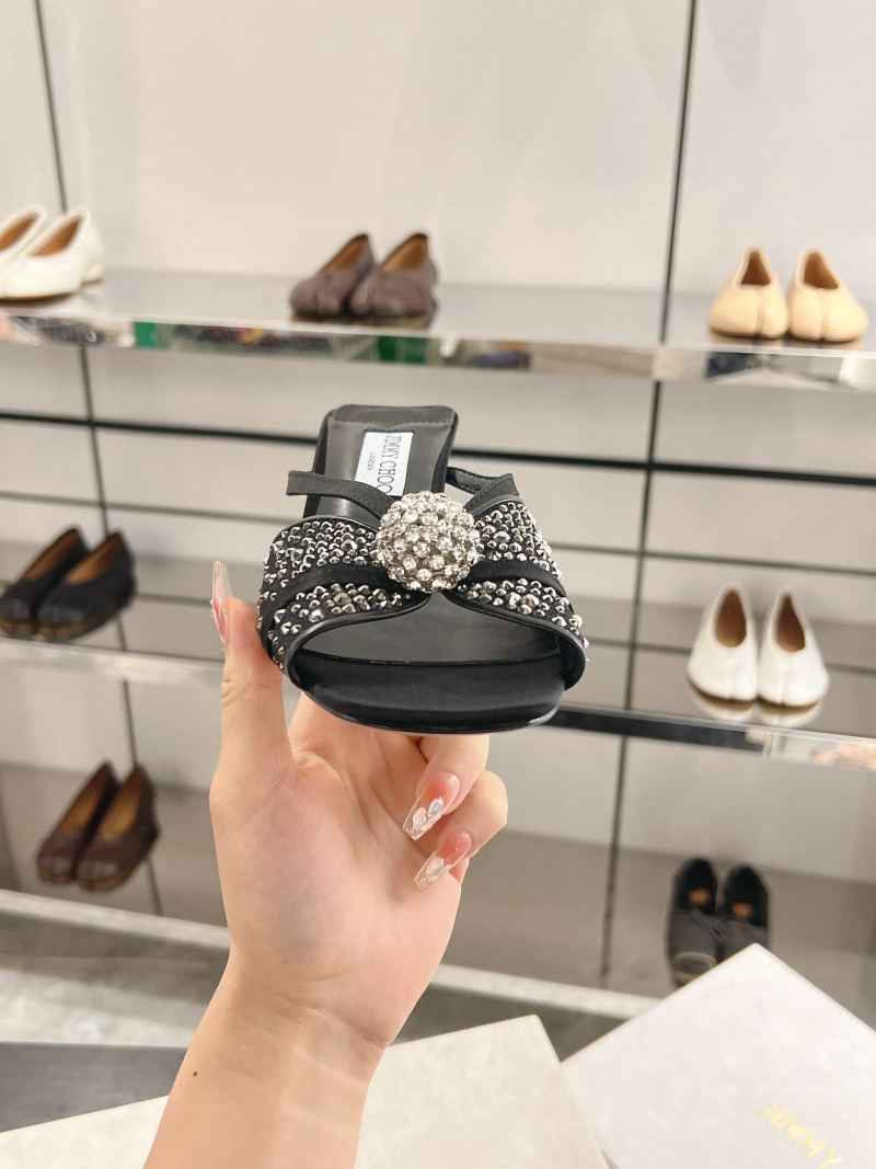 Черные мюли с декором из кристаллов Jimmy Choo