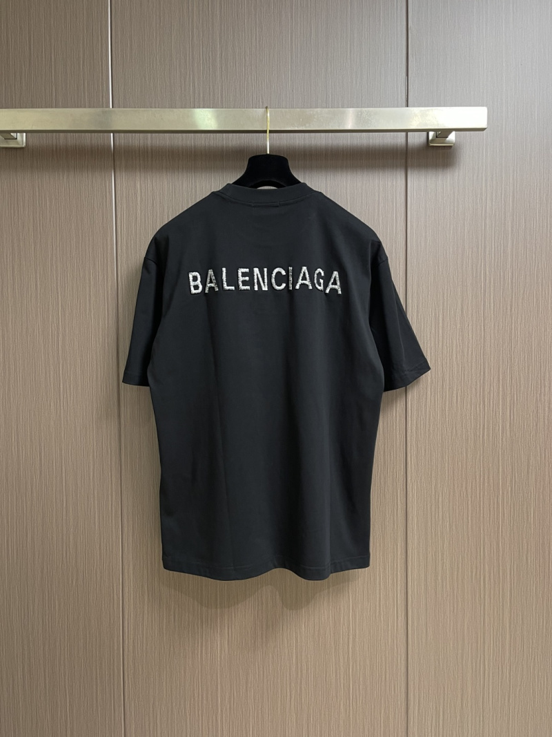 Футболка Balenciaga мужская черная с вышивкой