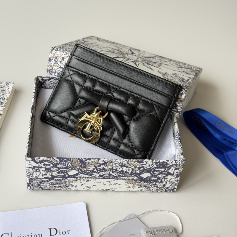 Визитница Christian Dior черная с бантом