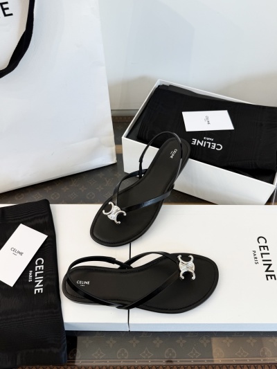 Женские босоножки Celine с логотипом