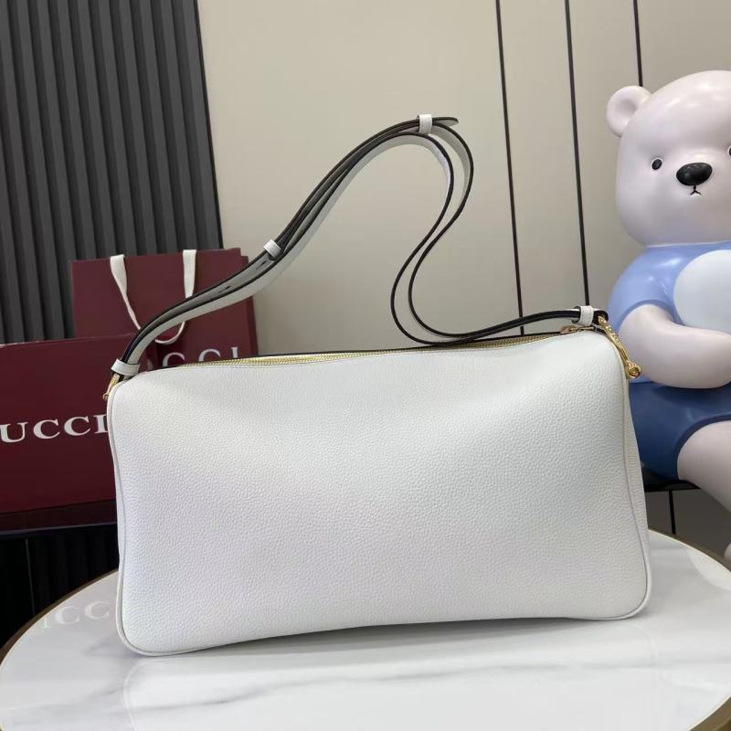 Белое портмоне Gucci с ремешком