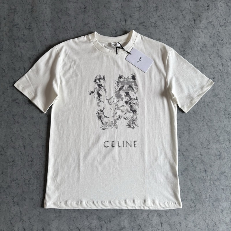 Футболка Celine с принтом собаки