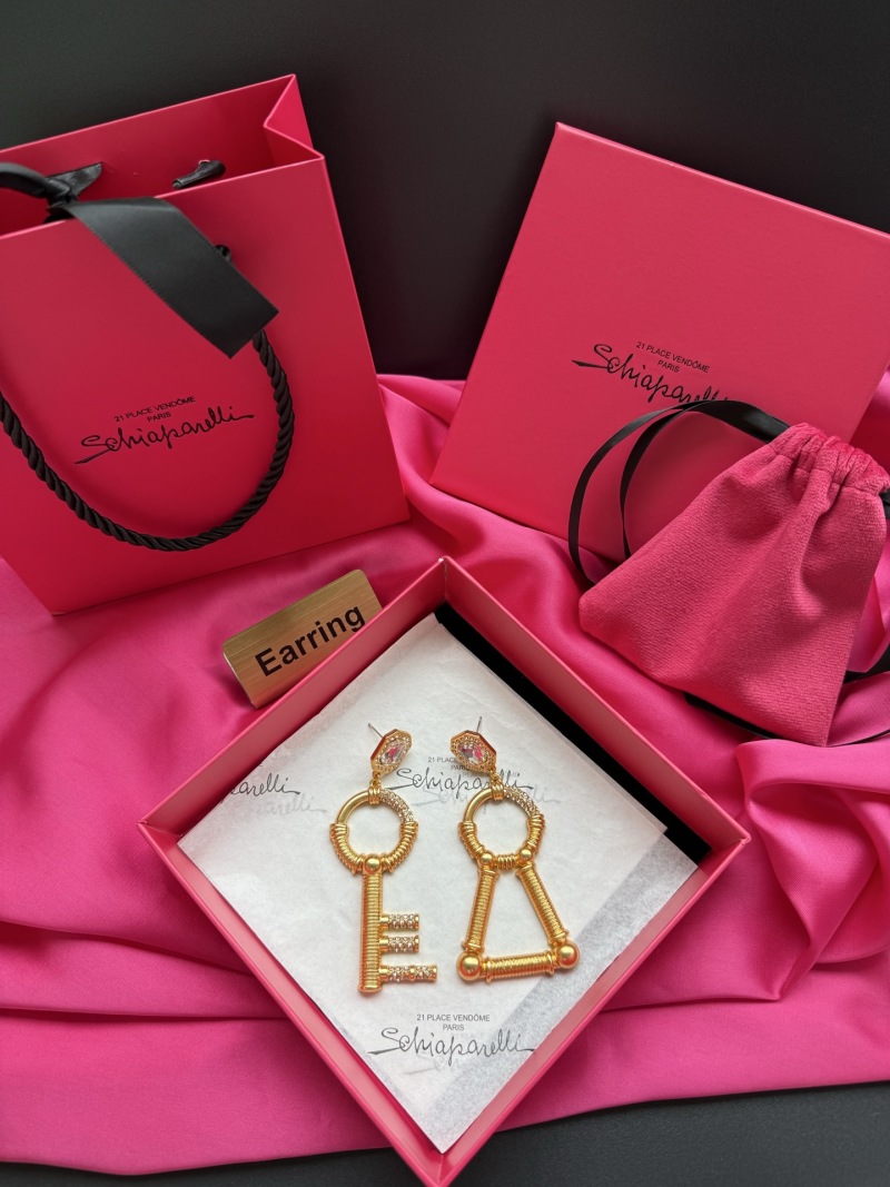 Серьги в виде ключа с кристаллами Schiaparelli