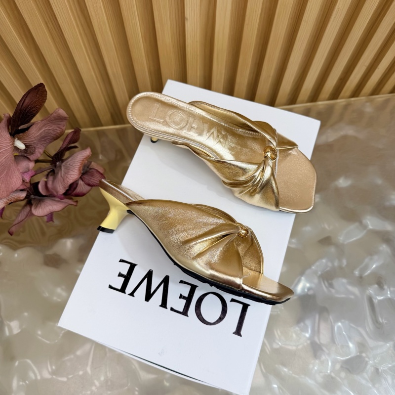 Женские мюли на каблуке с узлом Loewe