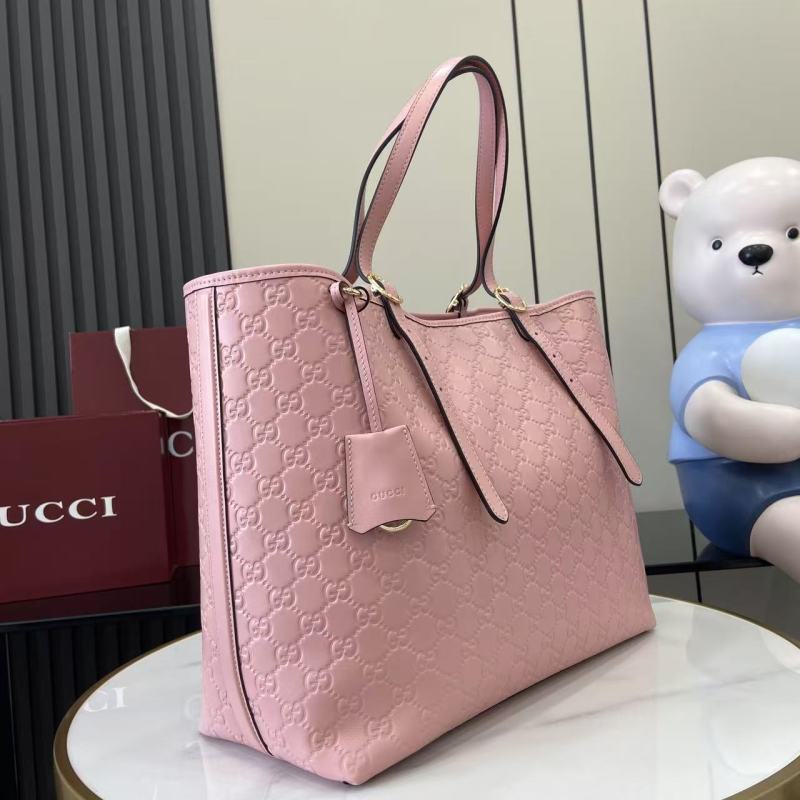 Сумка-тоут Gucci розовая с монограммой
