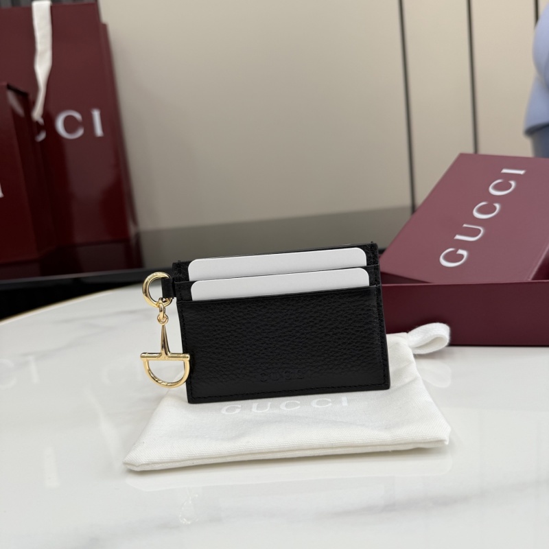 Картхолдер Gucci черный с металлическим карабином