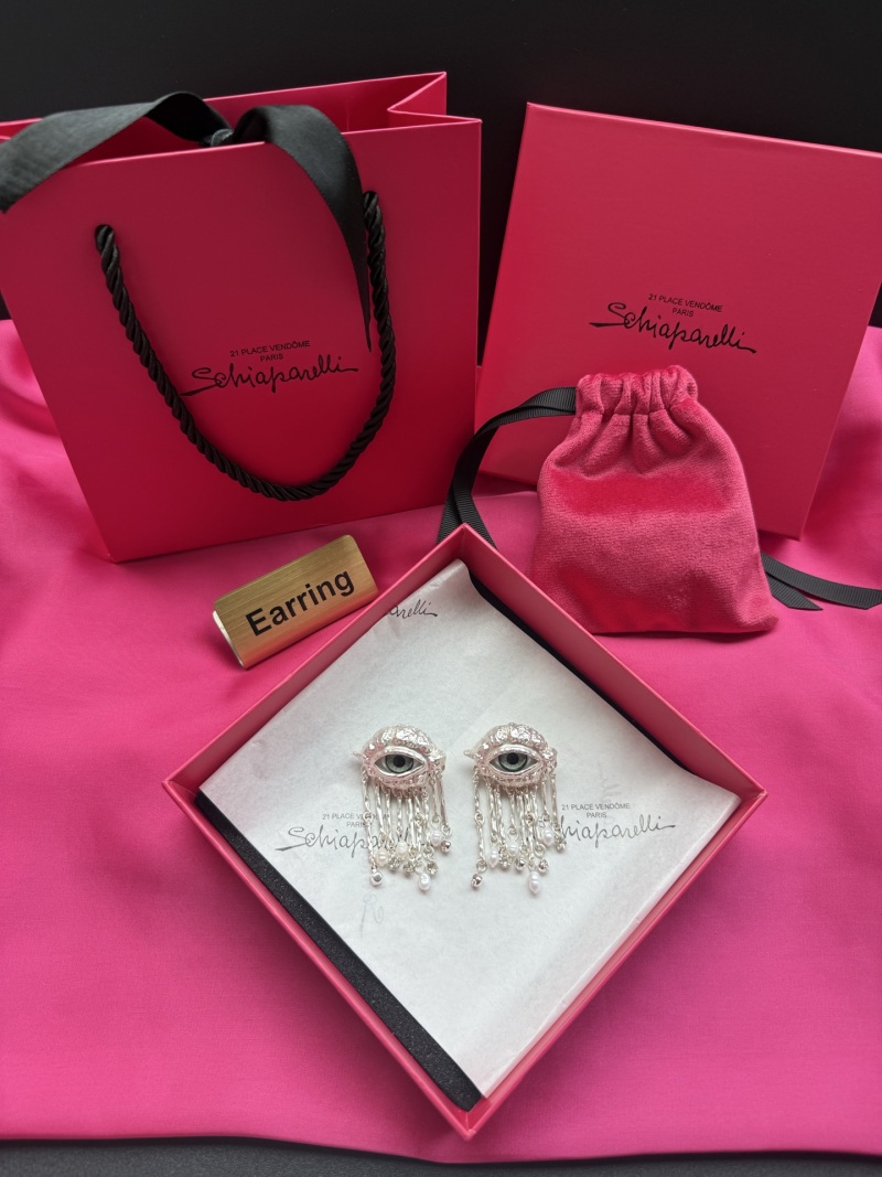 Серьги с глазом и кисточками Schiaparelli