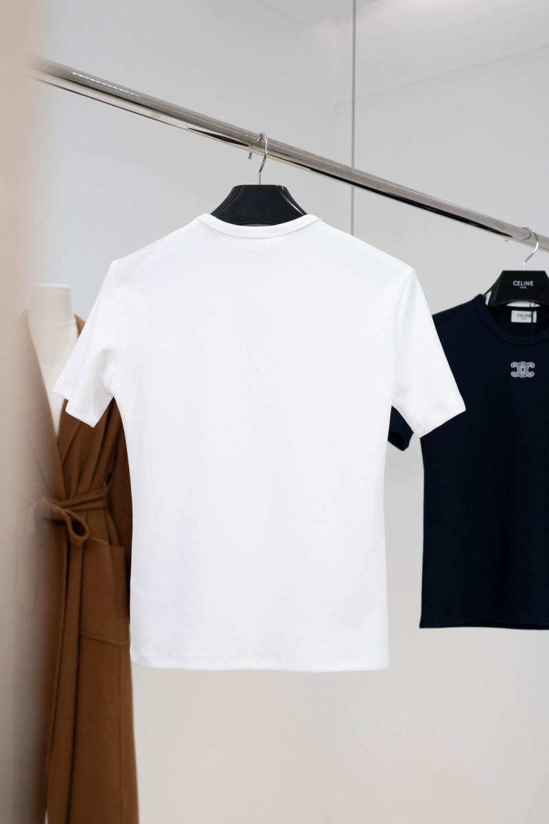 Женская футболка с коротким рукавом и логотипом Celine