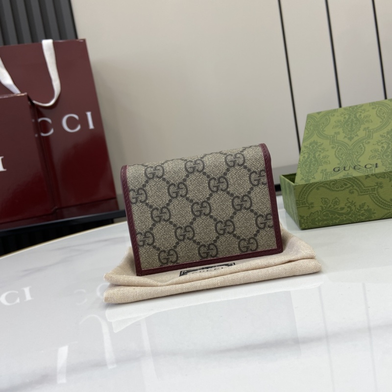 Портмоне Gucci с принтом GG и конской фурнитурой