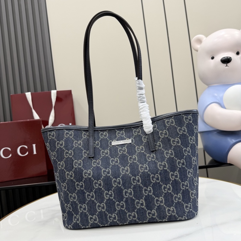 Сумка-тоут Gucci из денима с принтом