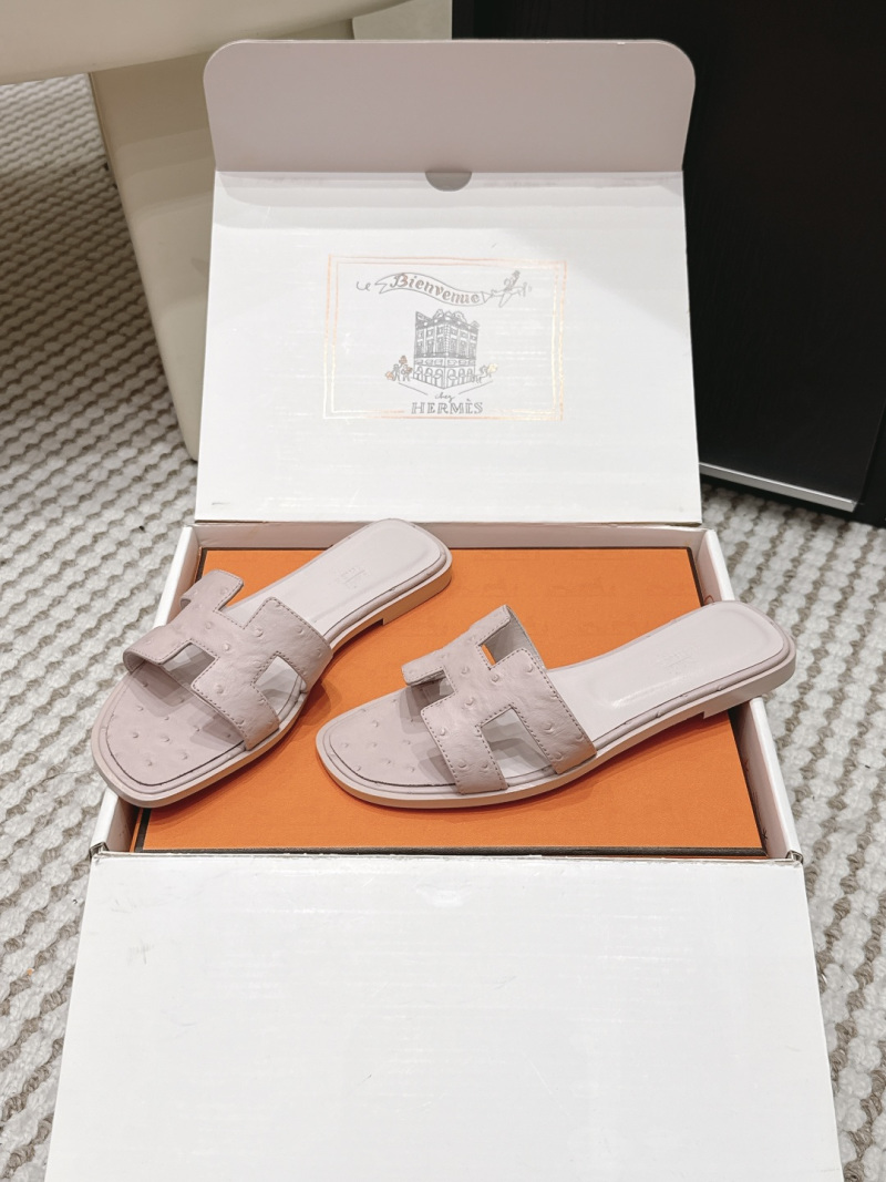Женские шлёпанцы Hermes H-образная пряжка Hermès
