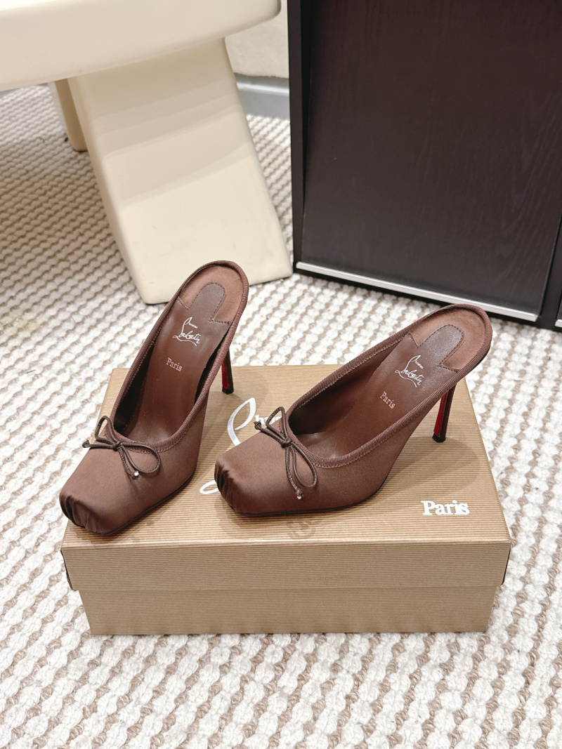 Женские сабо Christian Louboutin с бантом
