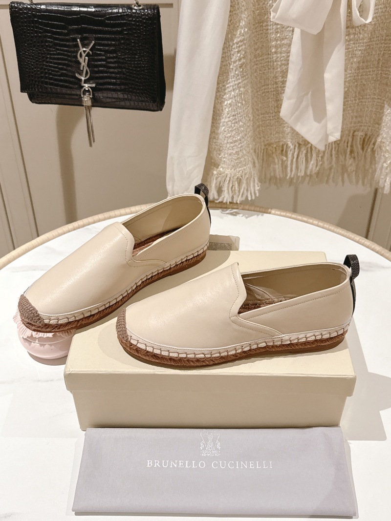 Женские кожаные слипоны Brunello Cucinelli
