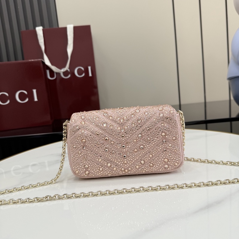 Сумка Gucci с кристаллами и цепочкой