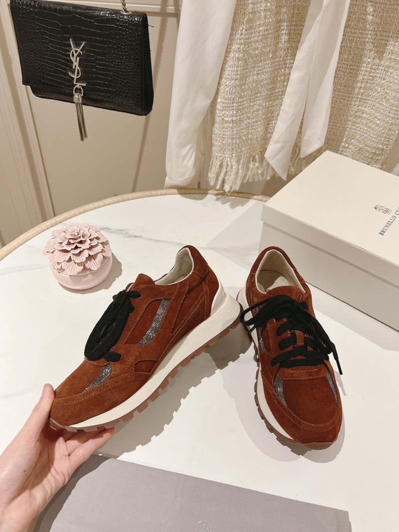 Женские кроссовки Brunello Cucinelli замшевые