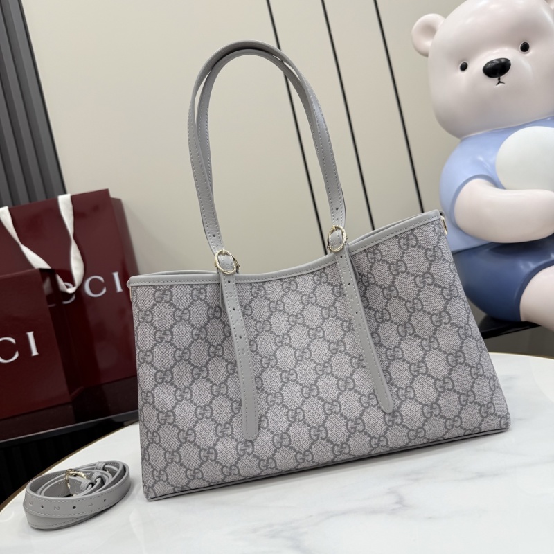 Сумка Gucci Тоут Серый Монограмма