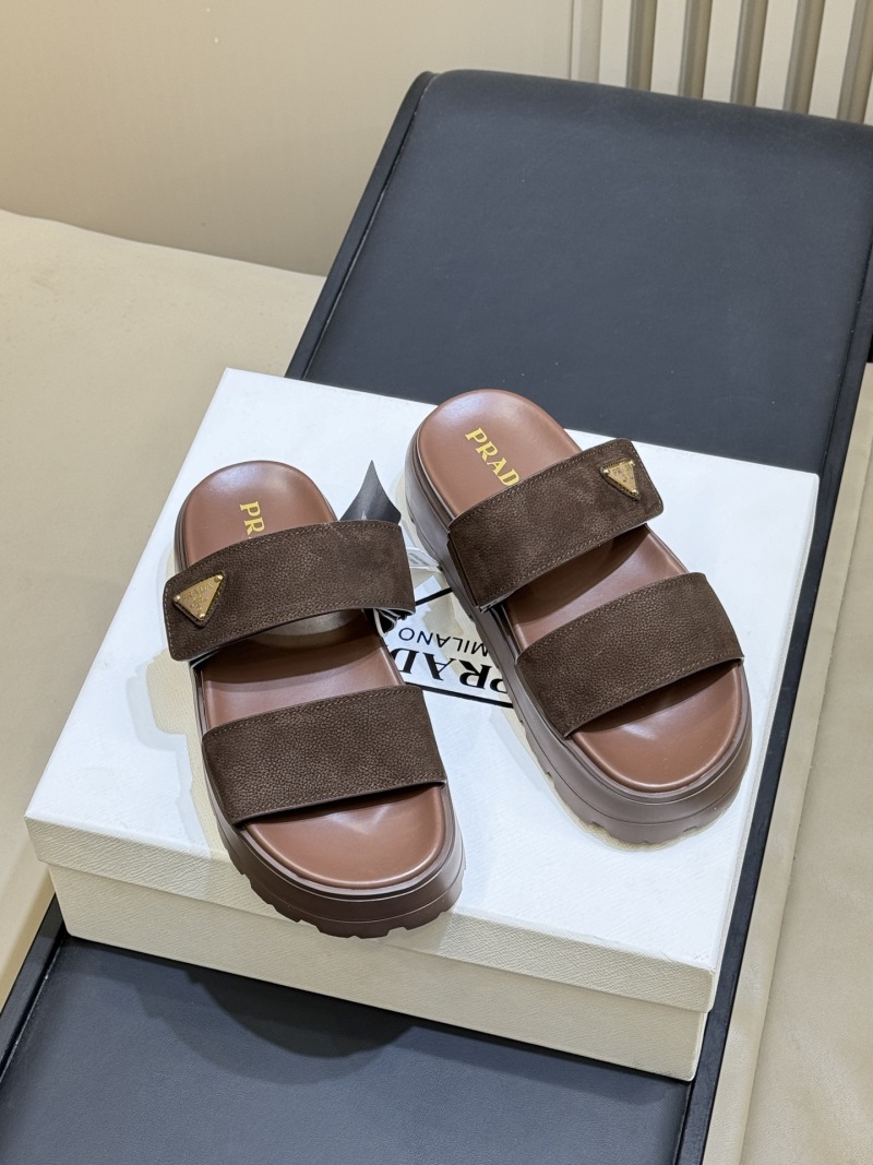 Женские босоножки с двойным ремешком Prada