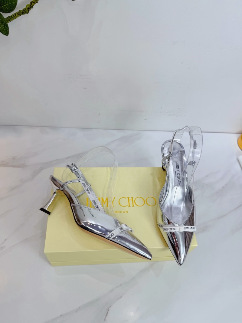 Женские блестящие босоножки на каблуке Jimmy Choo