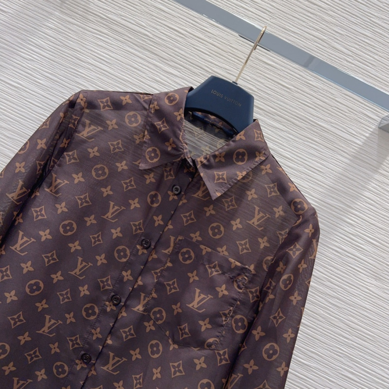 Женская блузка с монограммным принтом Louis Vuitton