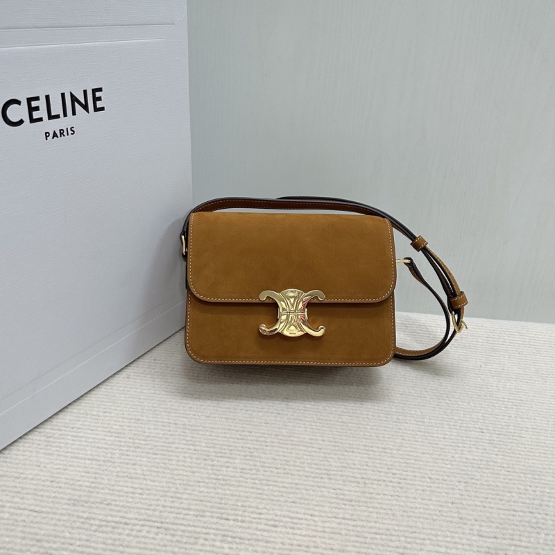 Celine Мини сумка Triomphe Коричневая