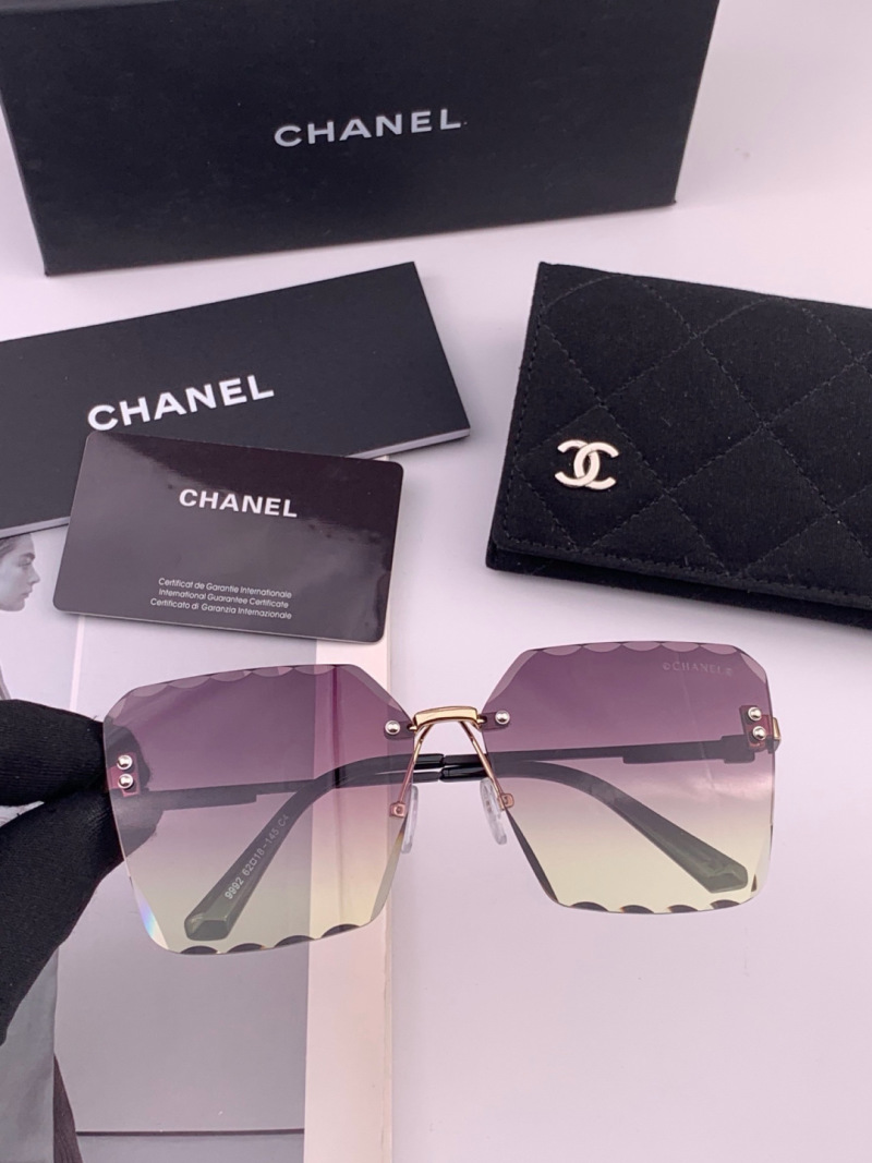 Стильные бескаркасные очки с градиентными линзами Chanel