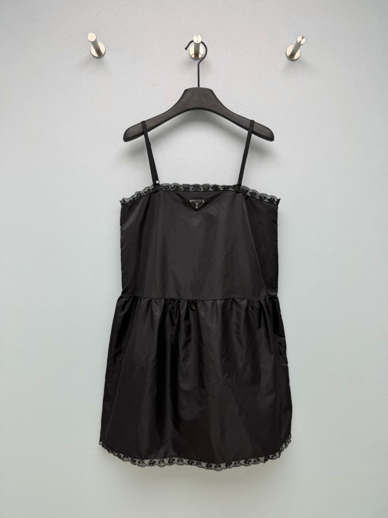 Повседневное платье-бюстье с кружевом Prada