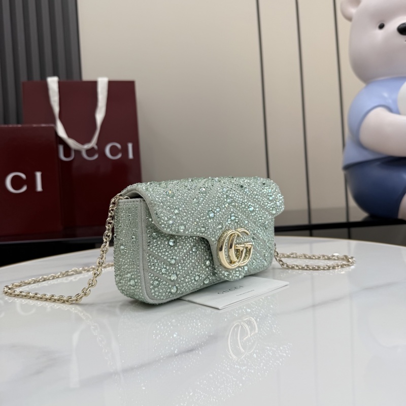 Сумка Gucci с кристаллами и цепочкой