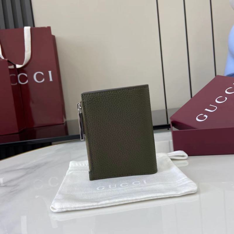 Кошелёк Gucci зелёный с молнией