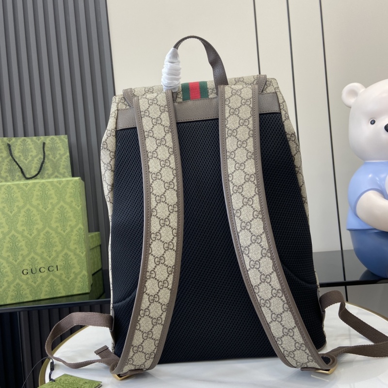 Рюкзак Gucci с монограммой и кожаной отделкой