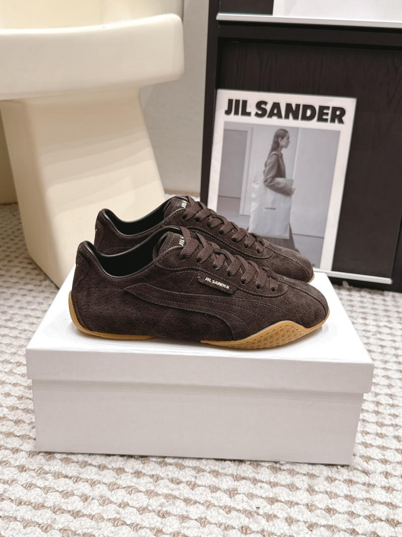 Женские кроссовки Jil Sander с замшевым верхом