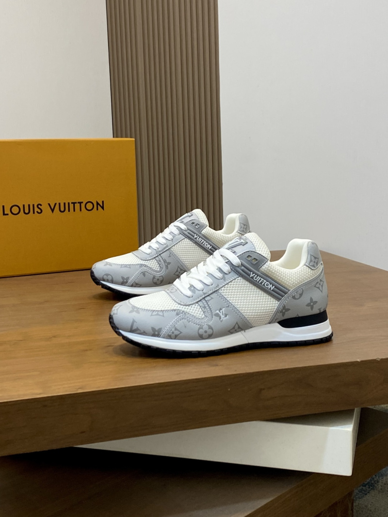 Мужские кроссовки Louis Vuitton с монограммой LV, белый и серый цвета