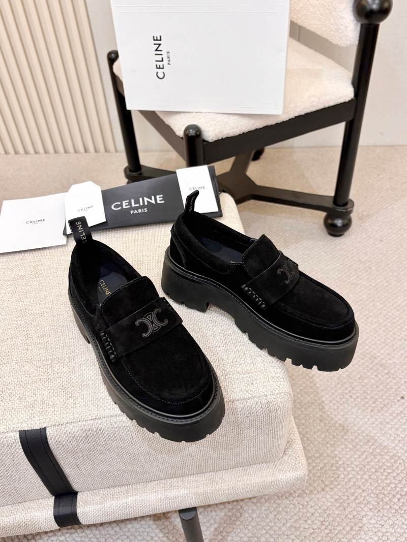 Женские лоферы на платформе с тиснением Celine