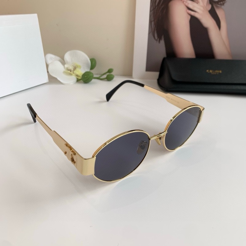 Солнцезащитные очки Celine, золотая оправа