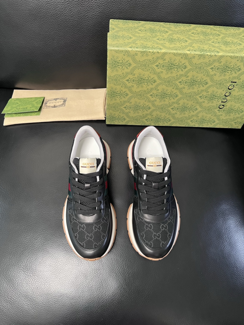 Мужские черные кроссовки Gucci