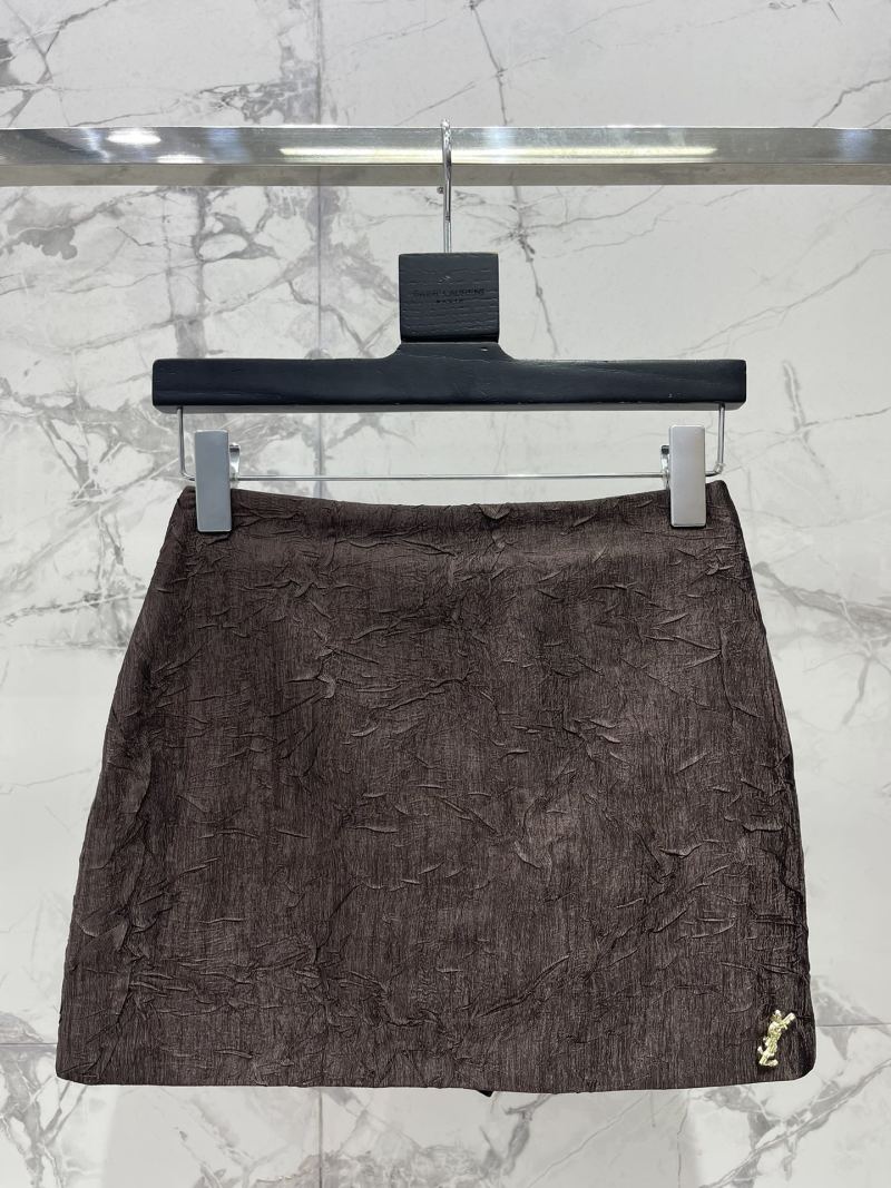 Юбка мини Saint Laurent складчатая