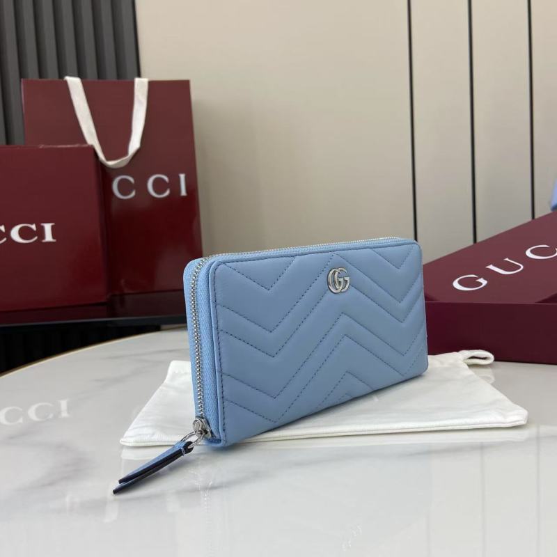 Портмоне Gucci голубое с логотипом